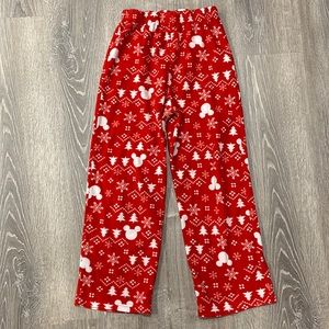 Disney Unisex Kids Mickey Mouse Fair Isle Christmas Fleece Pajama Pants